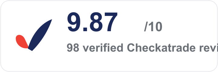 Rated 9.87 out of 10 from 98 verified Checkatrade reviews