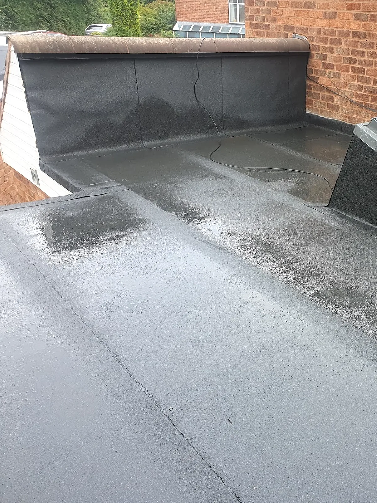 New watertight roof covering fitted